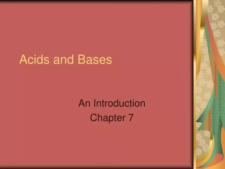 acids and bases