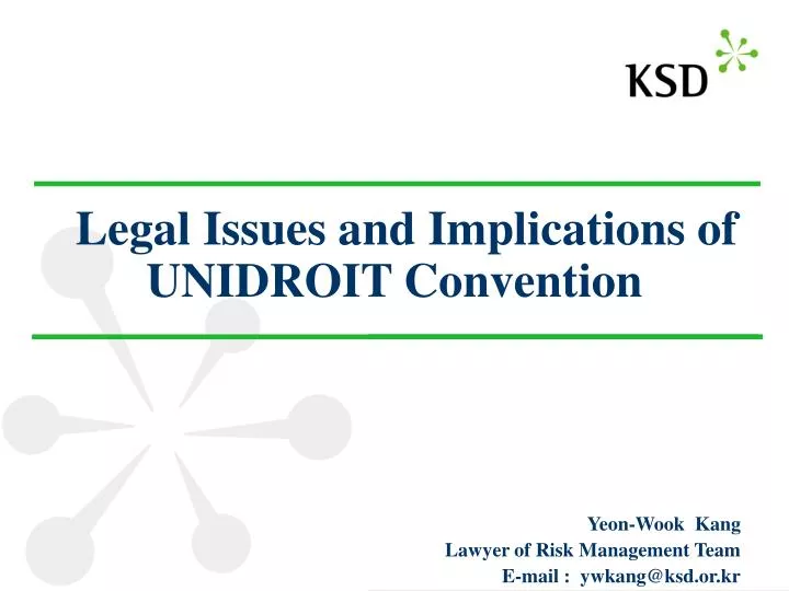 legal issues and implications of unidroit convention