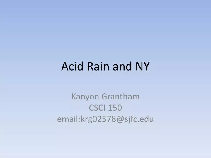 acid rain and ny