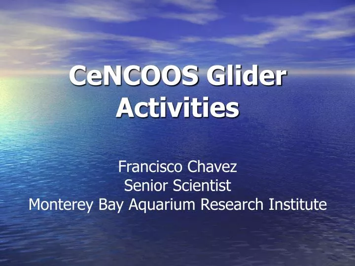 cencoos glider activities