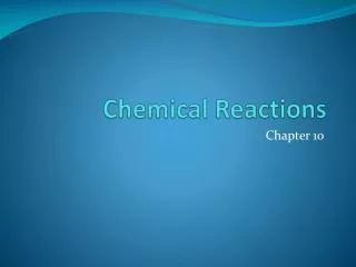 Chemical Reactions