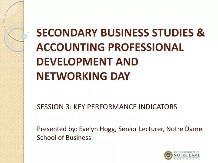 secondary business studies accounting professional development and networking day