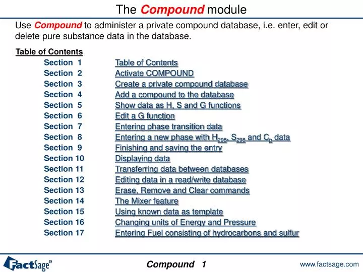 the compound module