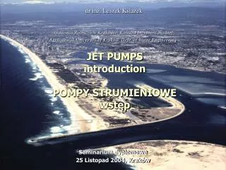 JET PUMPS introduction POMPY STRUMIENIOWE wst?p