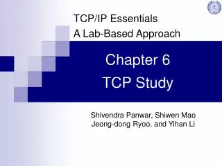 Chapter 6 TCP Study