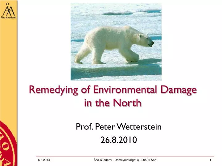 remedying of environmental damage in the north
