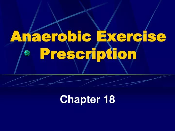 anaerobic exercise prescription