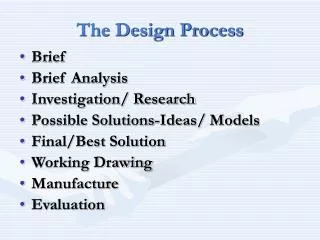 The Design Process