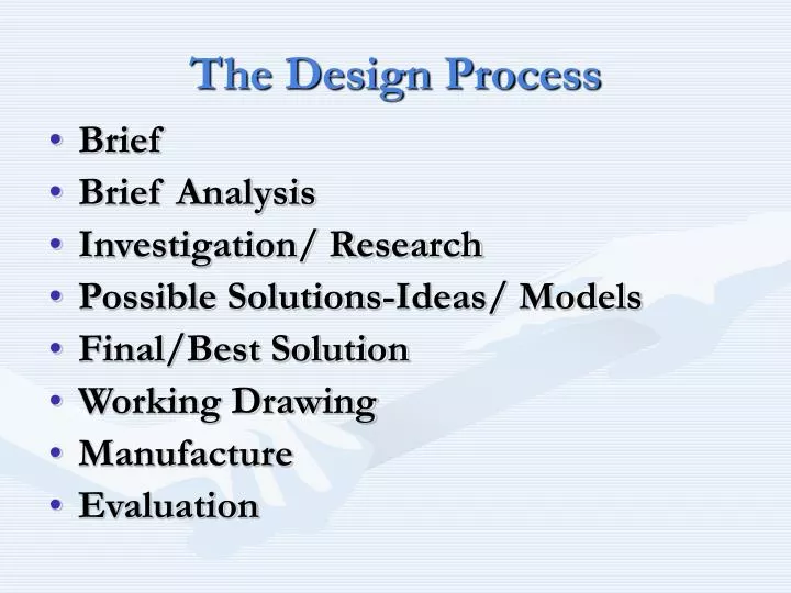 the design process