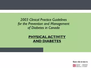physical activity and diabetes