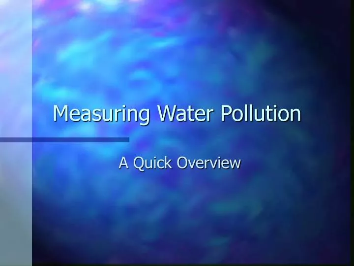 measuring water pollution