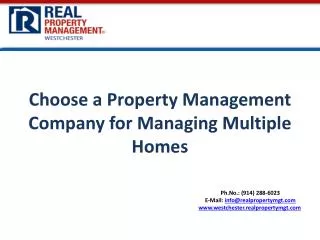Choose a Property Management Company for Managing Multiple Homes