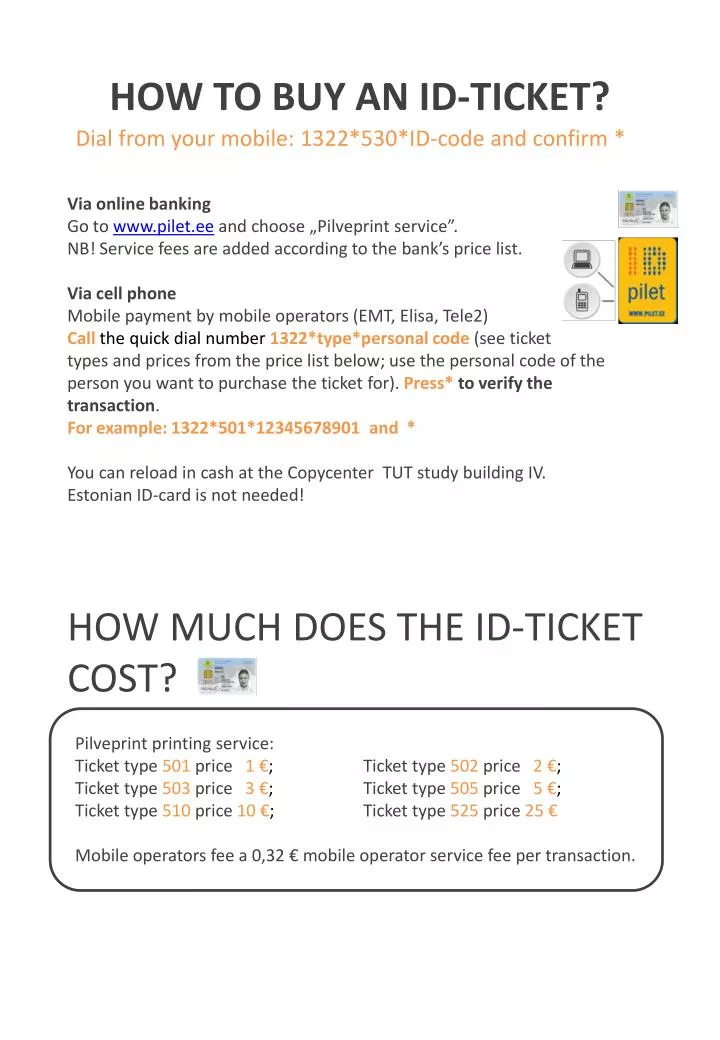 how to buy an id ticket
