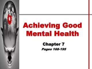 achieving good mental health