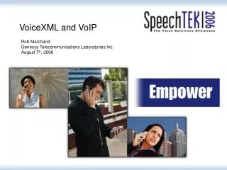 VoiceXML and VoIP