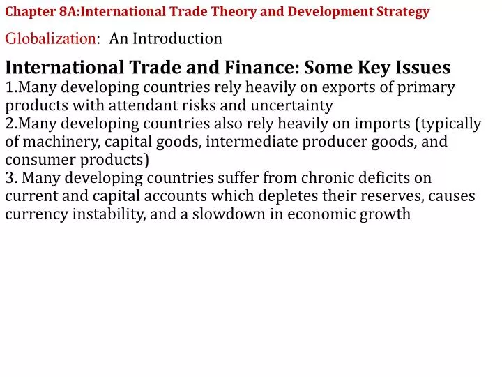 chapter 8a international trade theory and development strategy