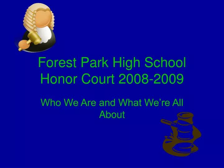 forest park high school honor court 2008 2009