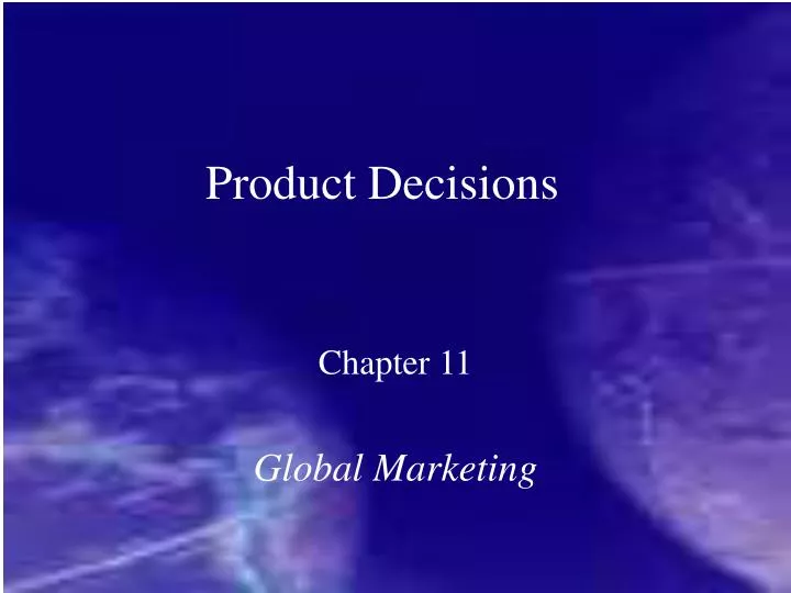 product decisions