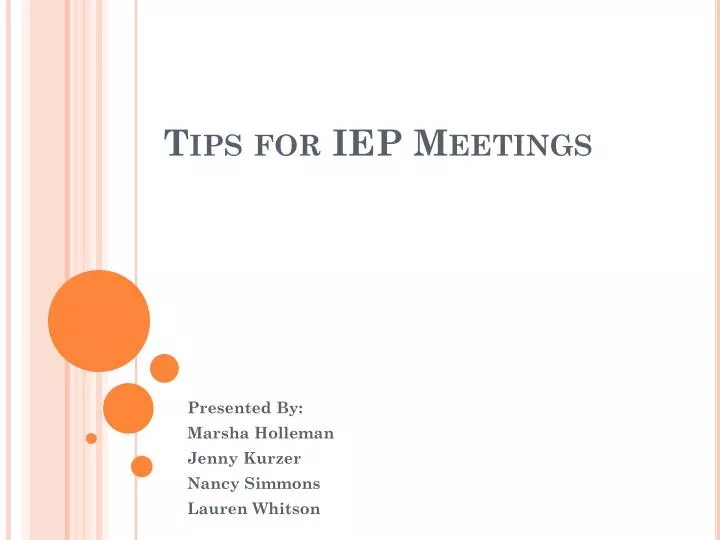 tips for iep meetings