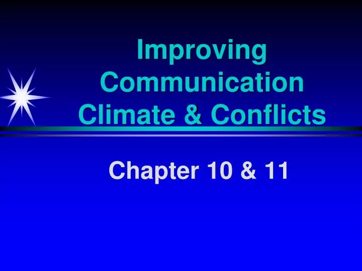 improving communication climate conflicts