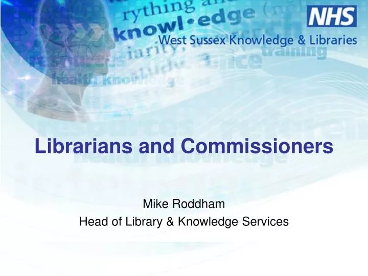 librarians and commissioners