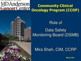 Community Clinical Oncology Program (CCOP)