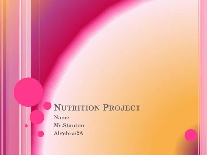 nutrition project