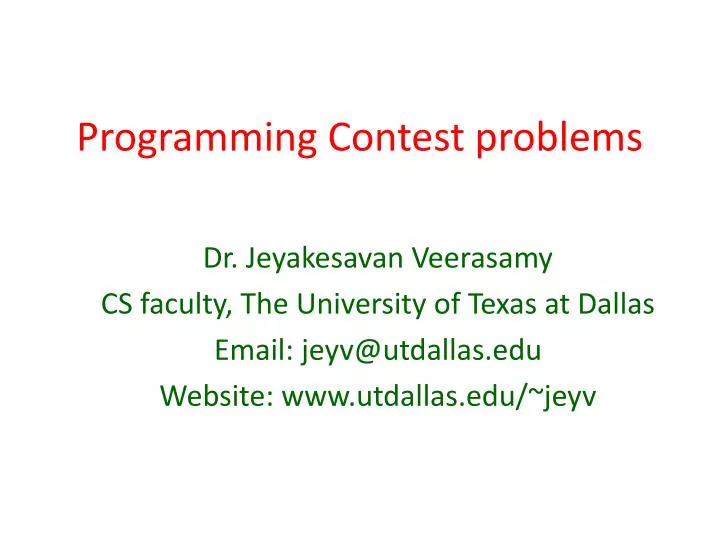 programming contest problems