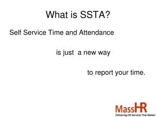 What is SSTA?