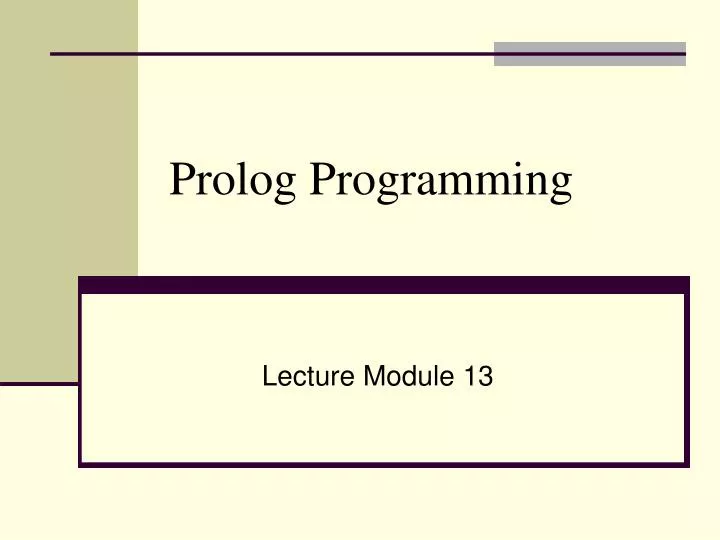 prolog programming