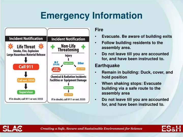 emergency information