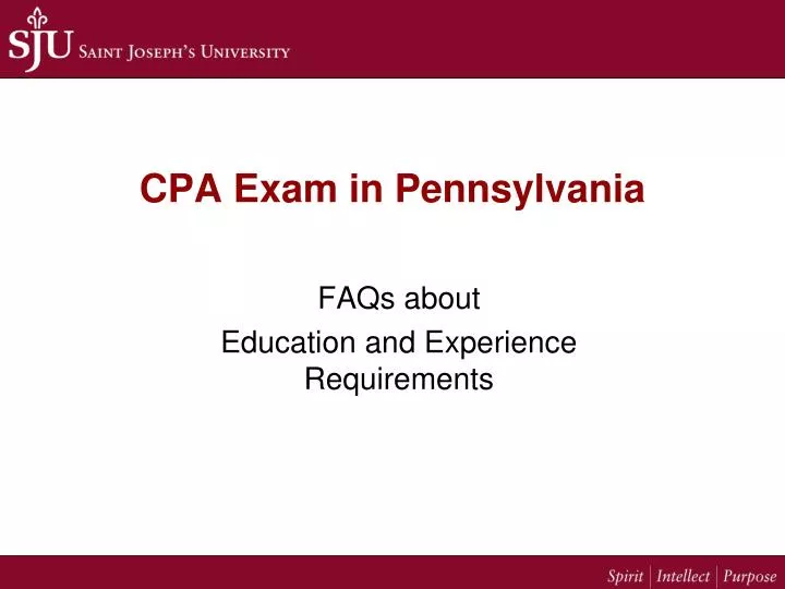 cpa exam in pennsylvania