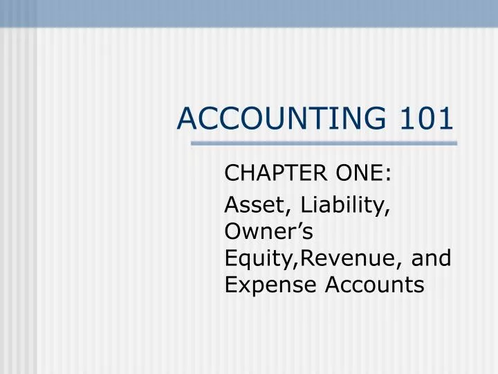 accounting 101