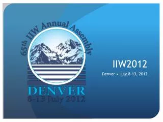 IIW2012