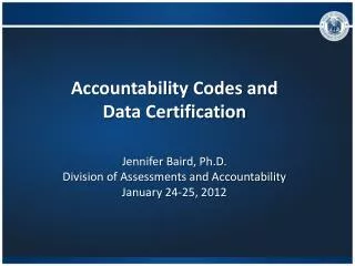 Accountability Codes and Data Certification
