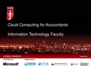 Cloud Computing for Accountants Information Technology Faculty