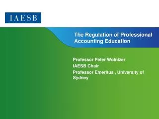 The Regulation of Professional Accounting Education