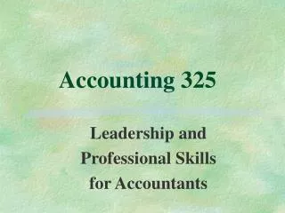 Accounting 325