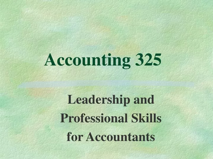 accounting 325