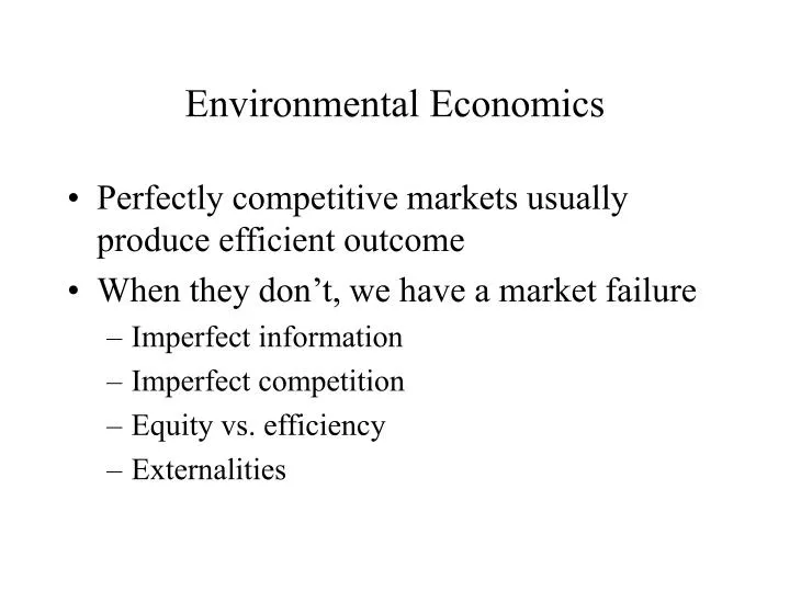 environmental economics