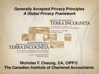 Generally Accepted Privacy Principles A Global Privacy Framework