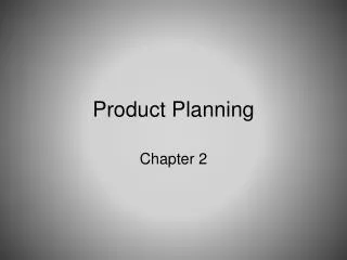 Product Planning