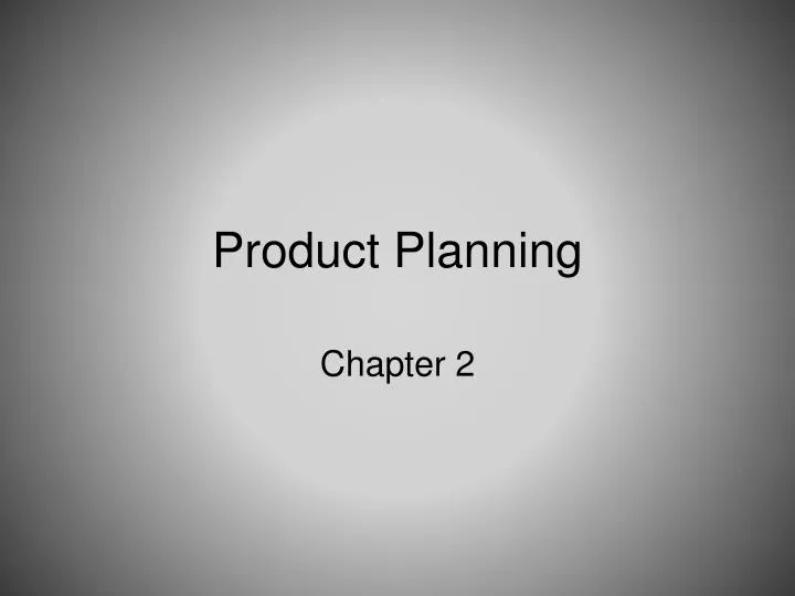 product planning