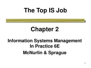 The Top IS Job