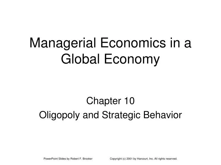 managerial economics in a global economy