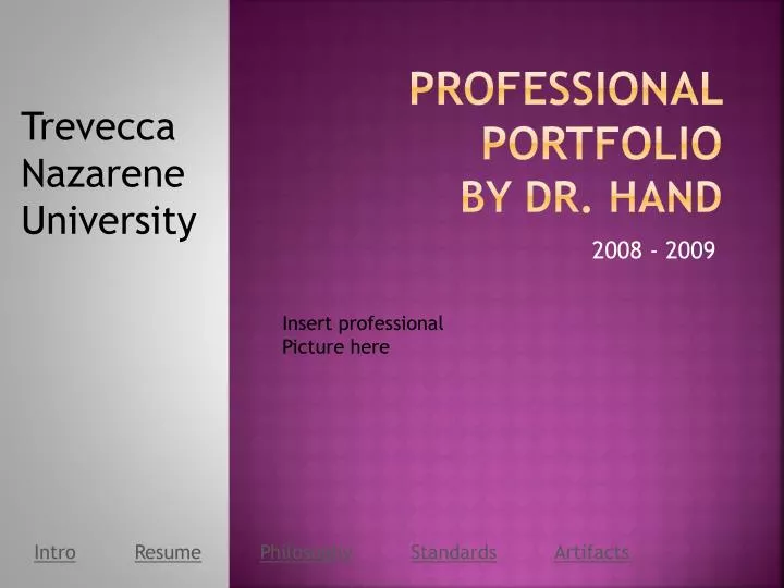 professional portfolio by dr hand