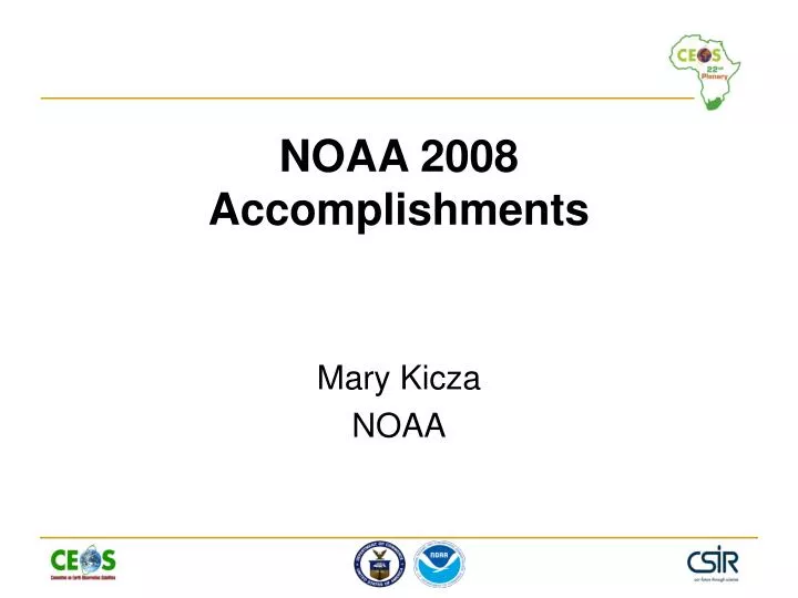 noaa 2008 accomplishments