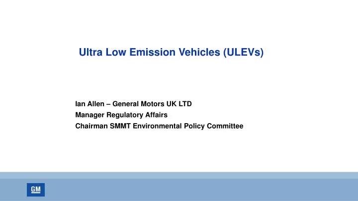 ultra low emission vehicles ulevs