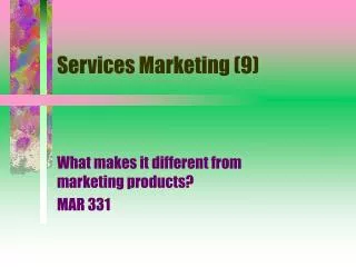 Services Marketing (9)