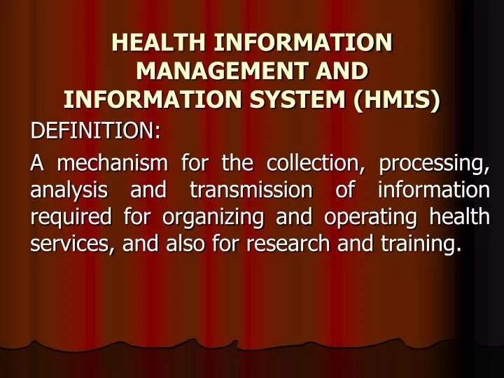 health information management and information system hmis
